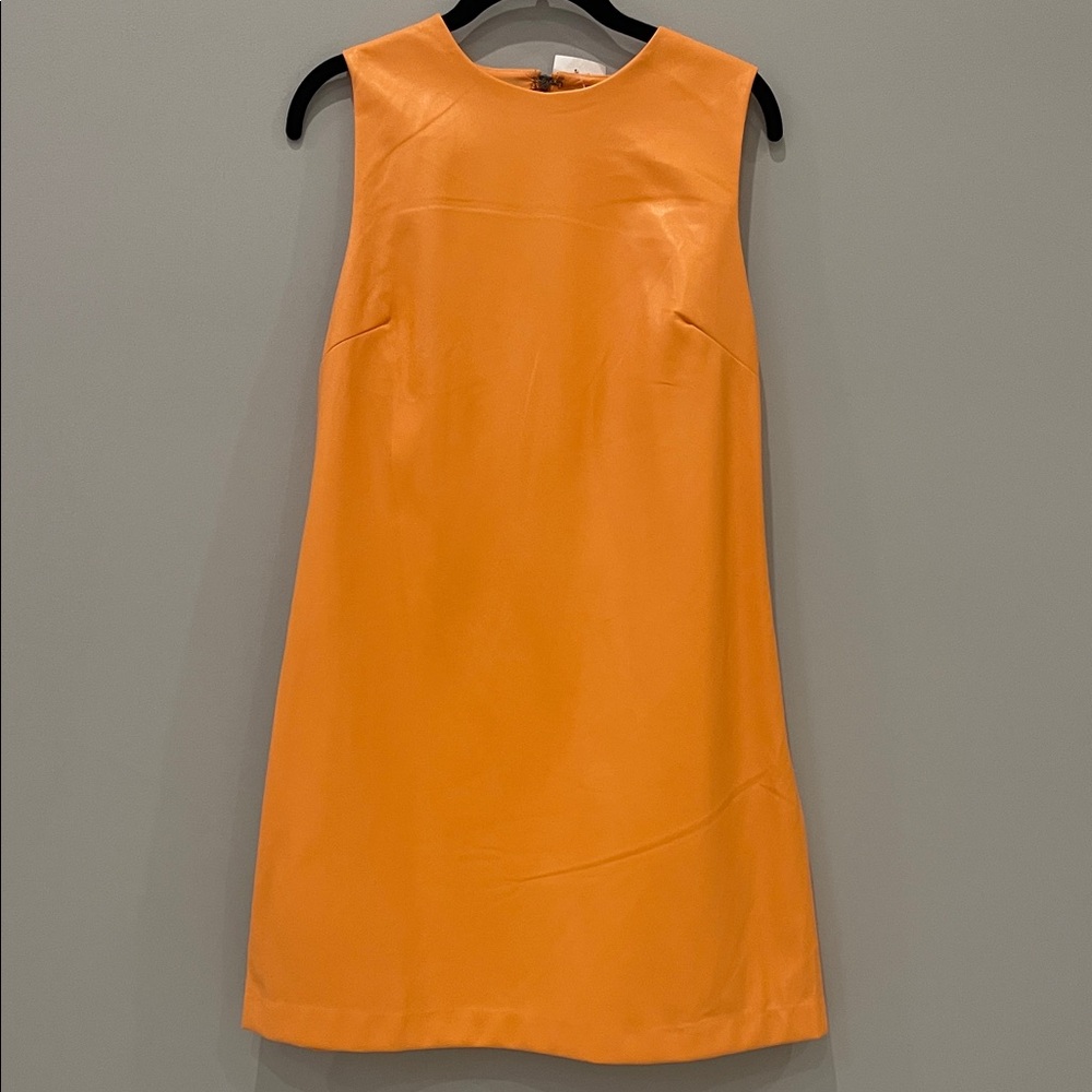 House of Harlow 1960 Orange Vegan Leather Mini Dress